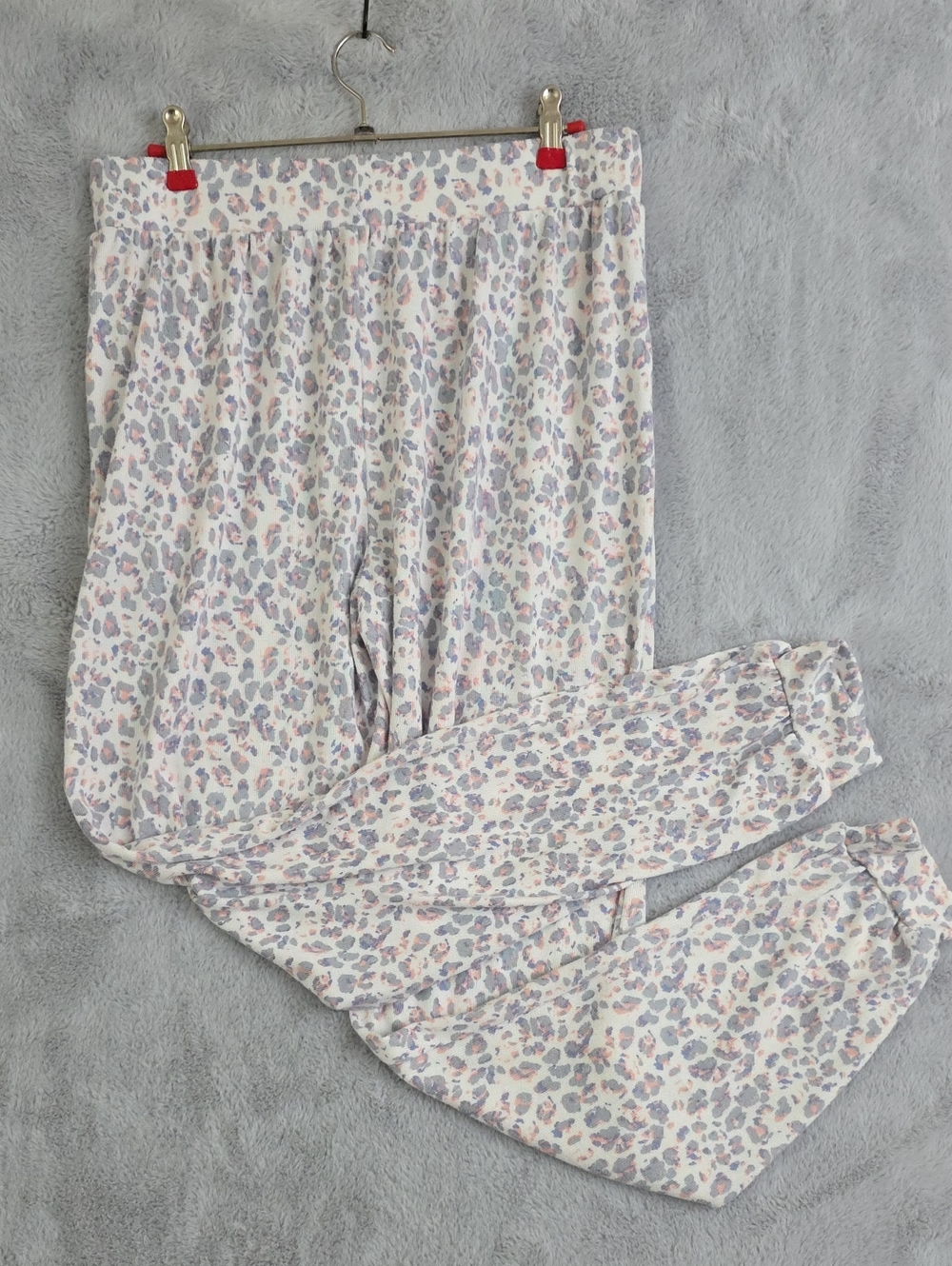 Danskin White Leopard-Print Pajama Joggers - Picture 6 of 6